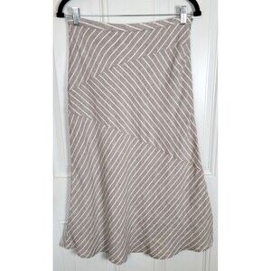 Garnet Hill Linen Midi Skirt Size 4 Lagenlook Modest Closet Staple